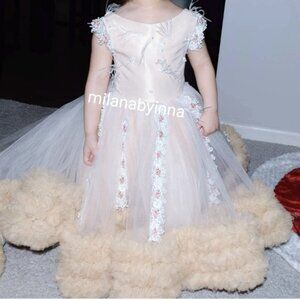 brand new Handmade flower girl dress 2 years old made by milanabyinna